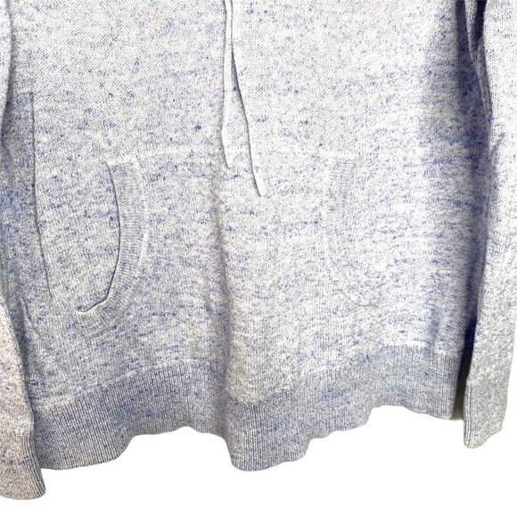 As New Gap Blue Marled Knit Hooded Sweater - Picture 3 of 8